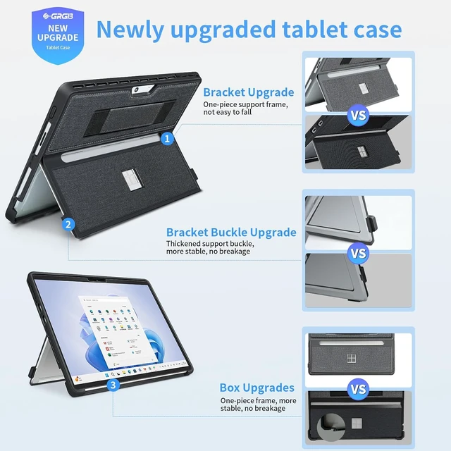 Alt view image 4 of 7 - Case for 13 Microsoft Surface Pro 12th 2026/11/10/9/8 Black