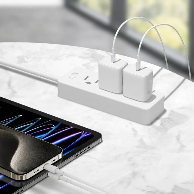 Alt view image 7 of 7 - iPhone 18 17 16 15 Charger Fast Charging 10FT - 20W USB C Charger Block