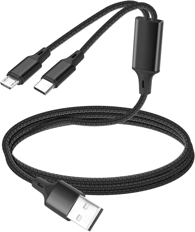 Alt view image 5 of 7 - UL Listed Fast Charger for Old and New Kindle Fire Tablets (Designed for use with All Fire Tablets and All Kindle E-Readers)-6Ft USB to Micro-USB and USB-C Braided Cable
