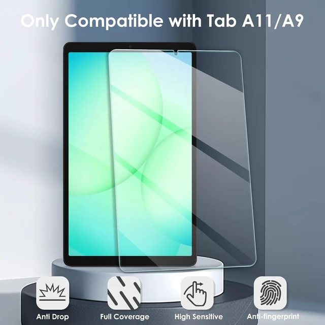 Alt view image 5 of 6 - 2-Pack Screen Protector Compatible with Galaxy Tab A11/ A9 8.7 inch 2023 Tempered Glass Clear Film Anti-Scratch 9H Hardness Easy Installation (SM-X133/ SM-X135/ SM-X110/ SM-X115)