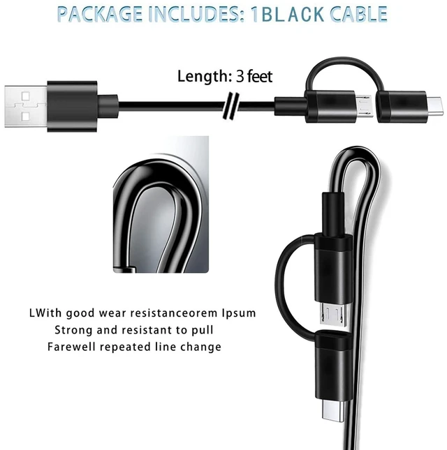 Alt view image 2 of 5 - Replacement Fast Charger Adapter for Kindle Paperwhite 2-14th Oasis E-Reader Voyage Kindle Colorsoft Fire HD 6 7 8 10 MAX 11 Kids Tablet Onn Charging Cable Micro USB & USB Type C Cord & More