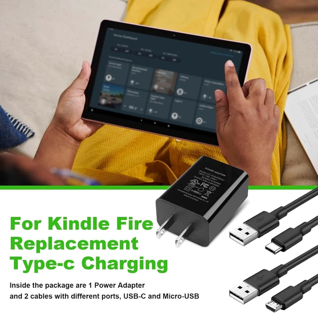 Alt view image 4 of 7 - For Kindle Fire Tablet Charger Cord: HD 10 8 Paperwhite 11th Charging Cable
