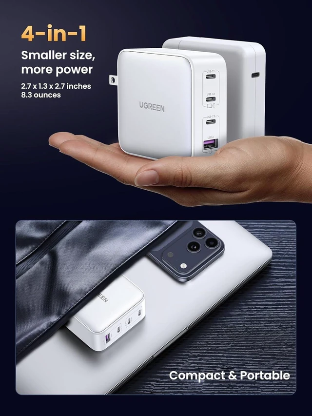 Alt view image 5 of 7 - Nexode 100W GaN USB C Charger 4-Port Fast Laptop Charger