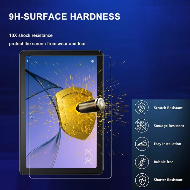 Alt view image 3 of 7 - 2 Pack Tempered Glass Screen Protector for Galaxy Tab A 10.1 (2019) Galaxy Tab A 10.1 SM-T515/T510 9H Hardness High Definition Anti-Scratch