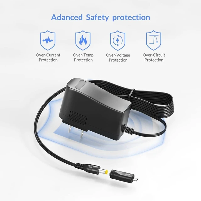 Alt view image 4 of 7 - Nextbook Tablet Charger Adapter 5V 3A 2A 2.5A 1A AC DC Adapter w/ 9 Tips for Amazon Fire USB Hub TV Box LED Pixel Light Camera Speaker GPS Toys Webcam Router Power Supply Cord