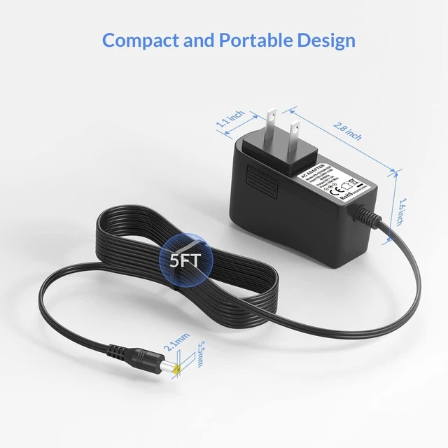 Alt view image 5 of 7 - Nextbook Tablet Charger Adapter 5V 3A 2A 2.5A 1A AC DC Adapter w/ 9 Tips for Amazon Fire USB Hub TV Box LED Pixel Light Camera Speaker GPS Toys Webcam Router Power Supply Cord