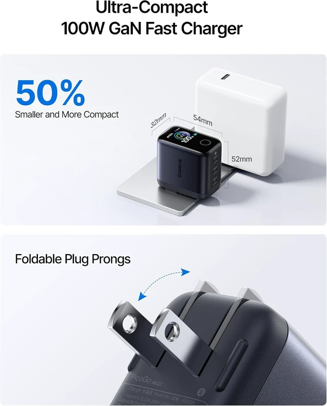 Alt view image 4 of 7 - PicoGo Pro AH22 100W USB C Charger Fast Charging with Smart Display