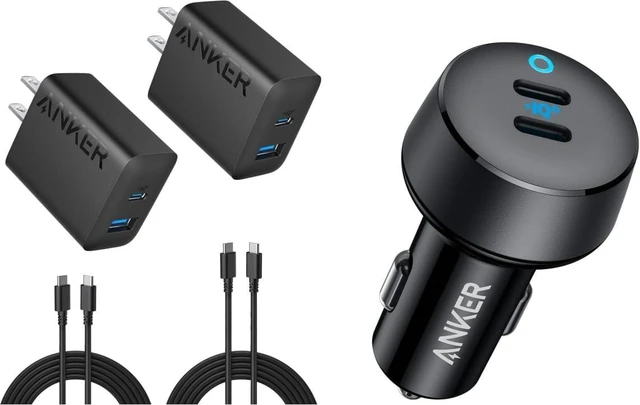 Main image of 2-Pack USB C Charger with USB C Car Charger