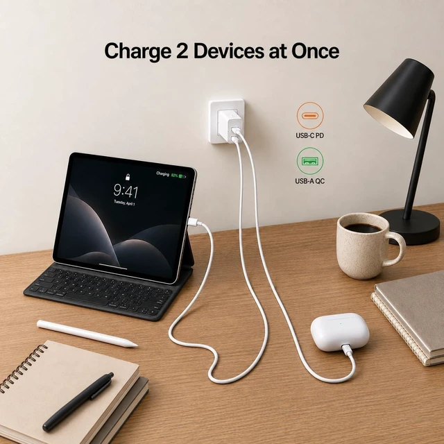 Alt view image 3 of 6 - 6FT 20W USB-C Fast Charger Fit for iPad 10th/11th A16 Generation Tablet