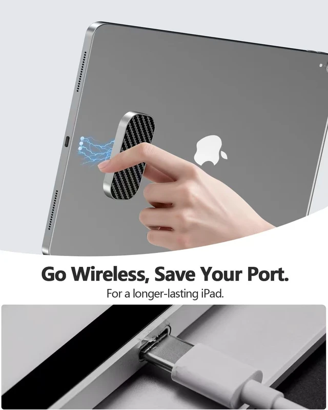 Alt view image 5 of 7 - Magnetic Wireless Charger for iPad Pro 12.9inch(3rd/4th/5th/6th) & iPad Air 13 (M2/M3) ONLY 27W Fast Charging Smart Connector Charger Wireless Charging Pad