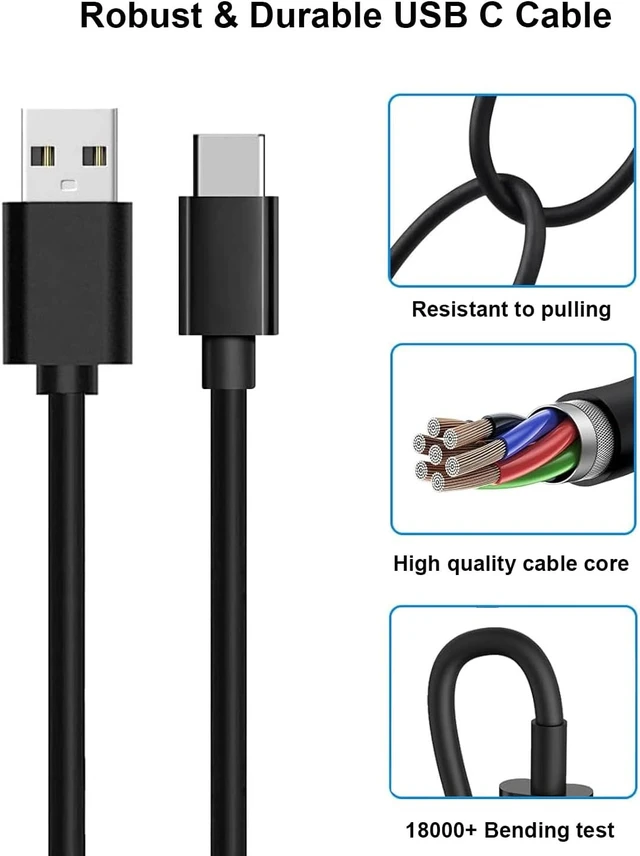 Alt view image 6 of 6 - USB C Fire 10 Tablet Charger for Kindle Fire Tablet (9-13 th) fire HD 8/10/11 Max(Kids Pro/Plus) All-New Kindle/Kids/Paperwhite/Scribe E-Reader(11th) 10W 5FT Type C Charging Charger Cable Cord