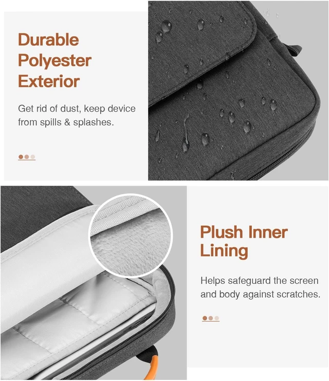 Alt view image 3 of 7 - 13.3-14 Inch Laptop Sleeve Carrying Bag with Shoulder Strap & Handle