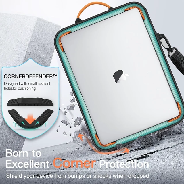Alt view image 4 of 7 - 13.3-14 Inch Laptop Sleeve Carrying Bag with Shoulder Strap & Handle
