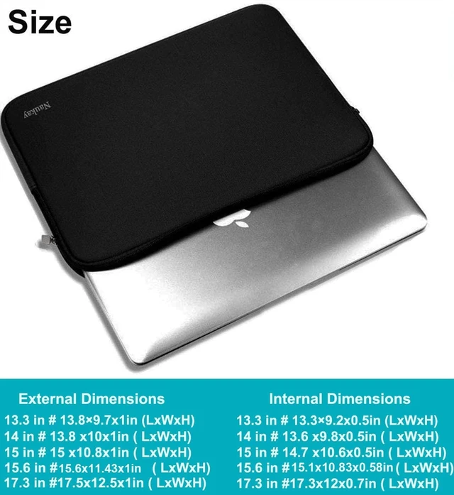 Alt view image 4 of 7 - Laptop Sleeve Case 15.6 Inch Resistant Neoprene Notebook Computer Pocket
