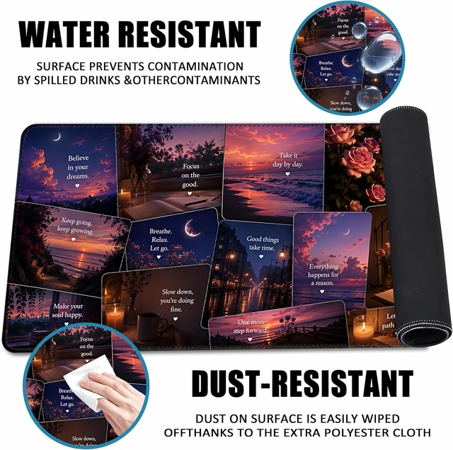 Alt view image 3 of 7 - Large Gaming Mouse Pad Extended Desk Mat 35.4 x 15.7 Inspirational Quotes