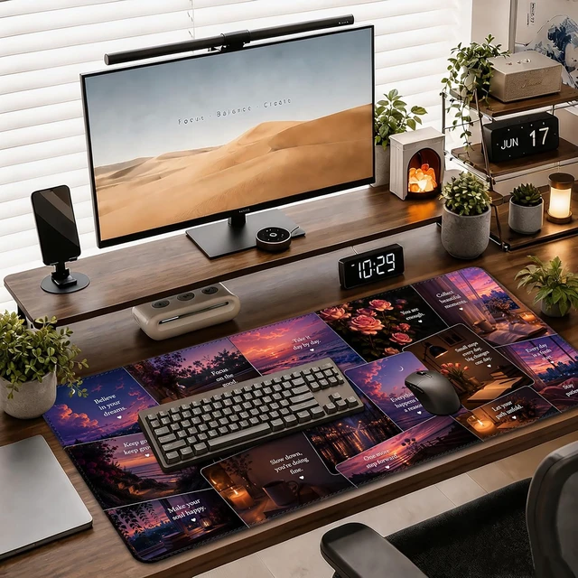 Alt view image 7 of 7 - Large Gaming Mouse Pad Extended Desk Mat 35.4 x 15.7 Inspirational Quotes