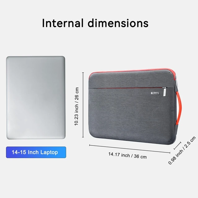 Alt view image 2 of 7 - 15-14 Inch Laptop Sleeve Laptop Cover MacBook Case Gray