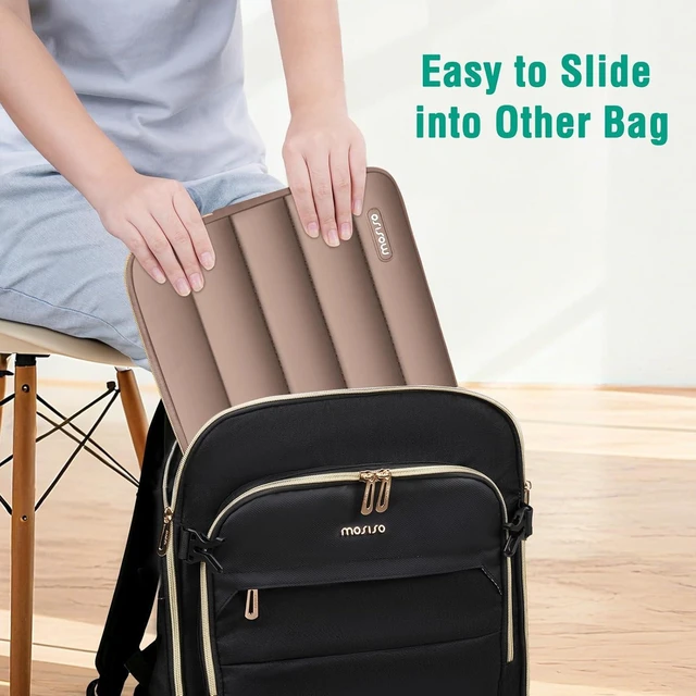 Alt view image 7 of 7 - Laptop Case 17.3 inch 17-17.3 inch Puffy Laptop Sleeve Carrying Case
