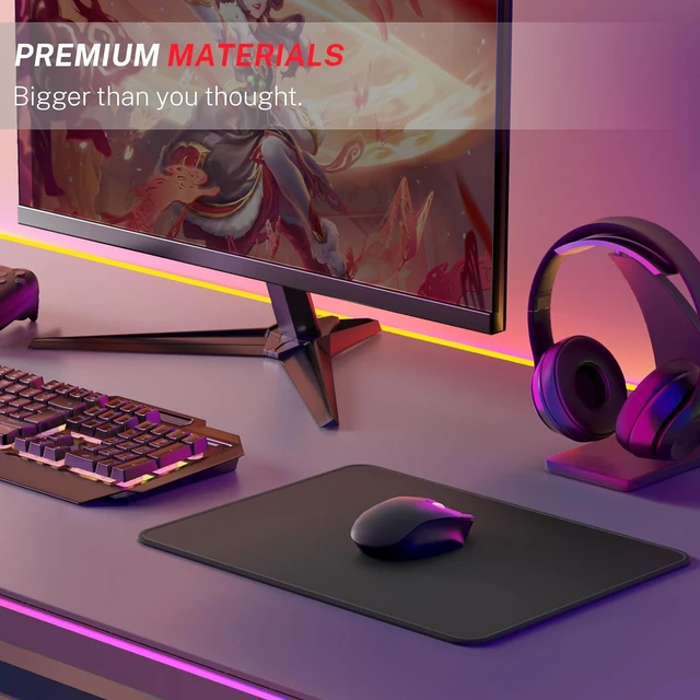 Alt view image 6 of 6 - Essential Gaming Mouse Pad 50% Expanded Size 14 x 11 in Black