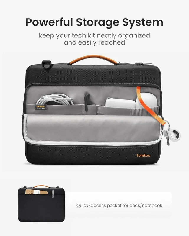 Alt view image 3 of 7 - 360° Protective Laptop Shoulder Bag for 13-inch MacBook Air M5/A3449