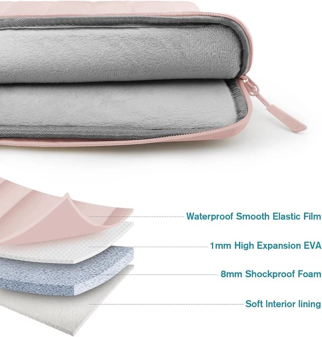 Alt view image 6 of 7 - Puffy Laptop Case 14 in Laptop Sleeve 14 inch for 14 Notebook Pink