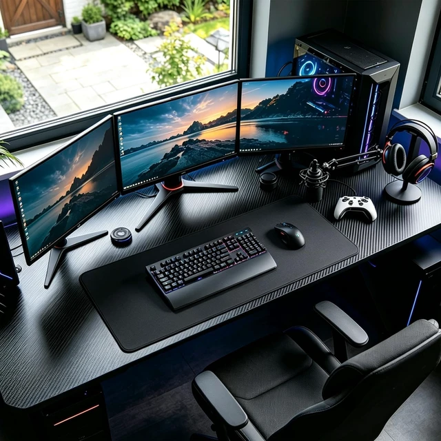 Alt view image 7 of 7 - Large Gaming Mouse Pad 31.5 x15.7 Water Resist Large Extended Desk Mat