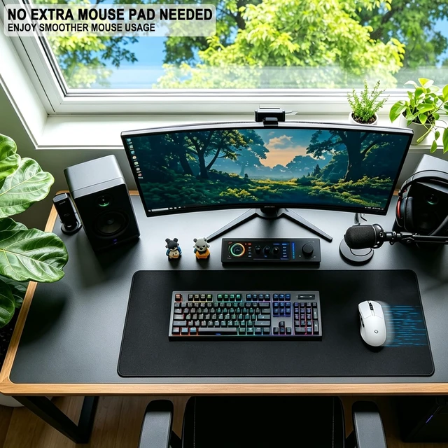 Alt view image 6 of 7 - Large Gaming Mouse Pad 31.5 x15.7 Water Resist Large Extended Desk Mat