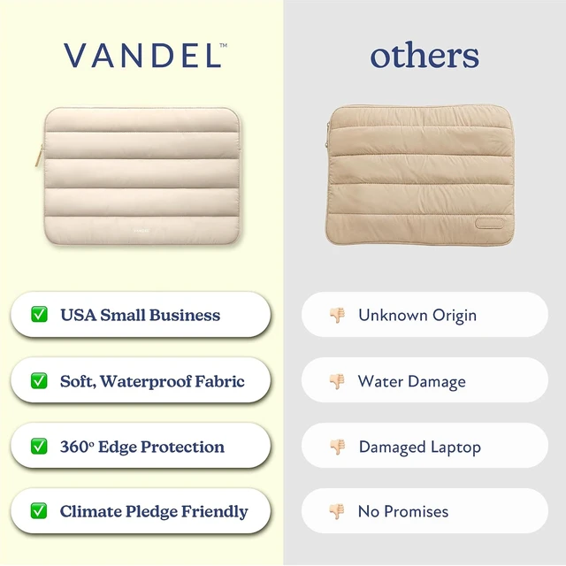 Alt view image 3 of 7 - Vandel Puffy 17 Inch Laptop Sleeve 17.3 Inch Laptop Case Chromebook Cover
