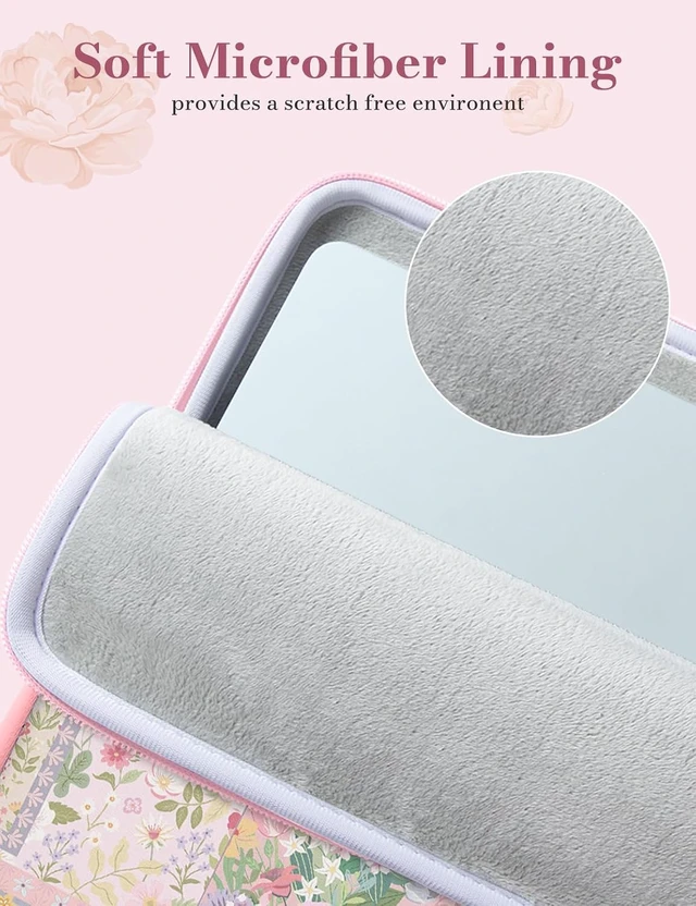 Alt view image 3 of 7 - MacBook Neo Sleeve Cute for MacBook Air 13-13.6In M5-M1 Pink Flowers