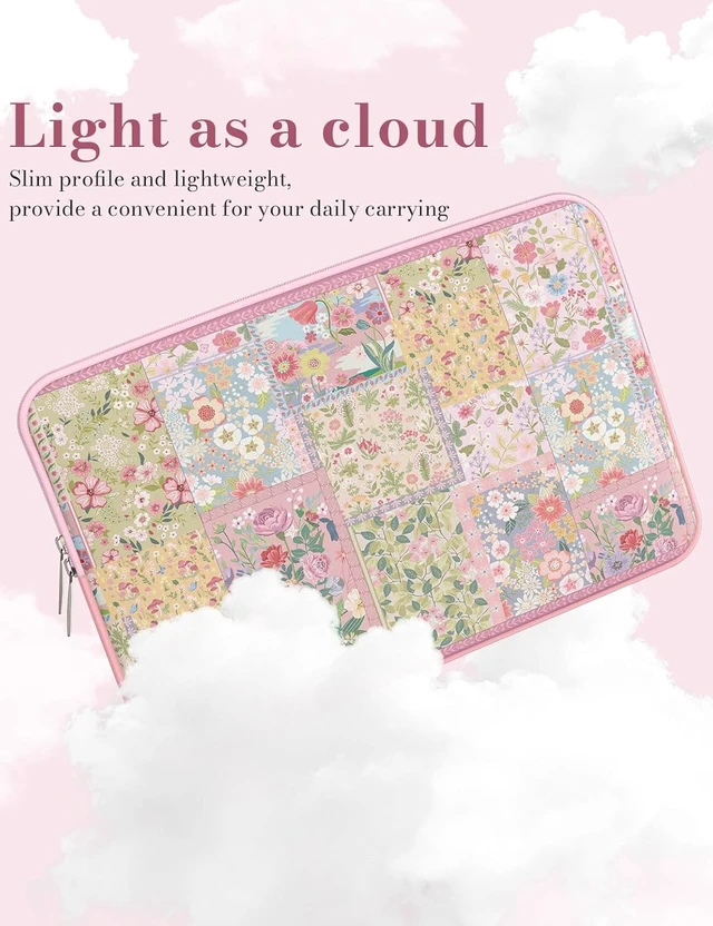 Alt view image 4 of 7 - MacBook Neo Sleeve Cute for MacBook Air 13-13.6In M5-M1 Pink Flowers