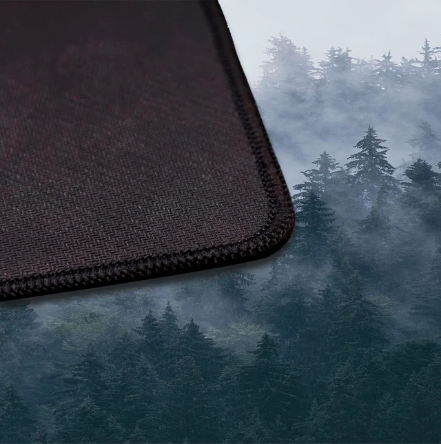 Alt view image 4 of 7 - Gray Forest Mouse Pad with Seam Edge Design Non Slip Rubber Keyboard Pad