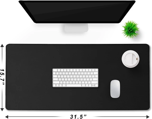 Alt view image 6 of 7 - 31.5 x 15.7 Inch Large Gaming Mouse Pad with Extended Stitched Edges Black