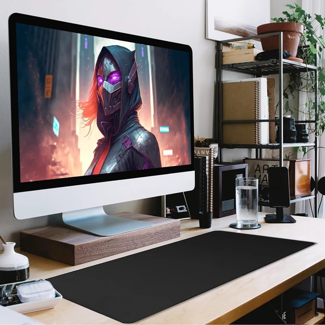 Alt view image 7 of 7 - 31.5 x 15.7 Inch Large Gaming Mouse Pad with Extended Stitched Edges Black