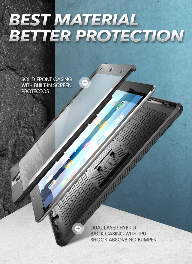 Alt view image 3 of 7 - for iPad 9th/8th/7th Gen Case 10.2 inch 2021/2020/2019 Black