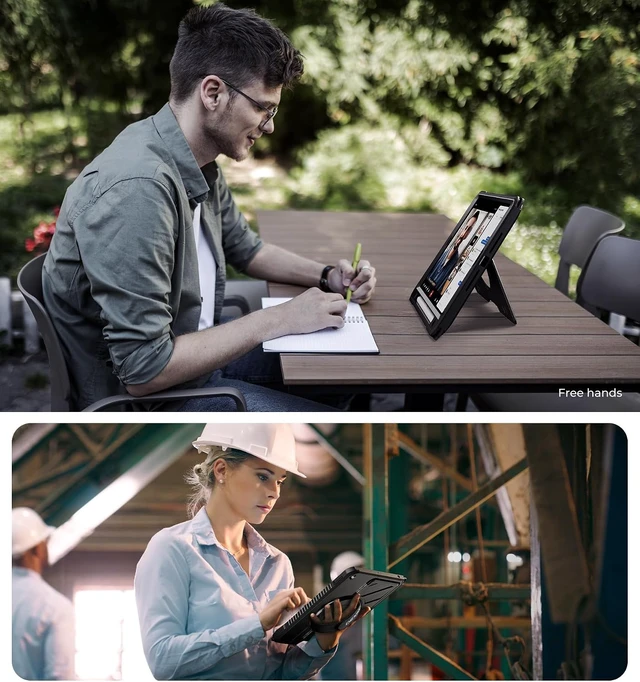 Alt view image 5 of 7 - Case for iPad 9th/8th/7th Generation 10.2 Rugged Extra-Wide Stand