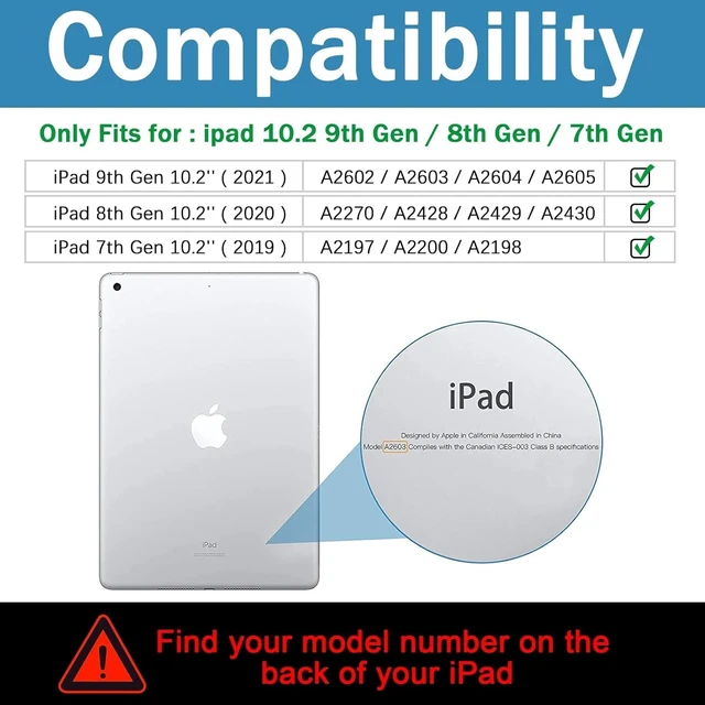 Alt view image 7 of 7 - Case for iPad 9th Generation iPad Case 9th 8th 7th Generation 10.2