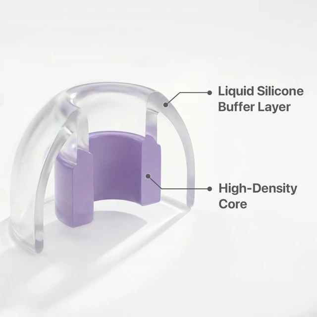 Alt view image 3 of 6 - WHIZZER LT100 Liquid Silicone Ear Tips for Wired IEMs 4 Pairs XS/S/M/L with Storage Case Soft Replacement Tips for 5-6.5mm Nozzle HiFi Earphones Tight Bass All-Day Comfort - Violet