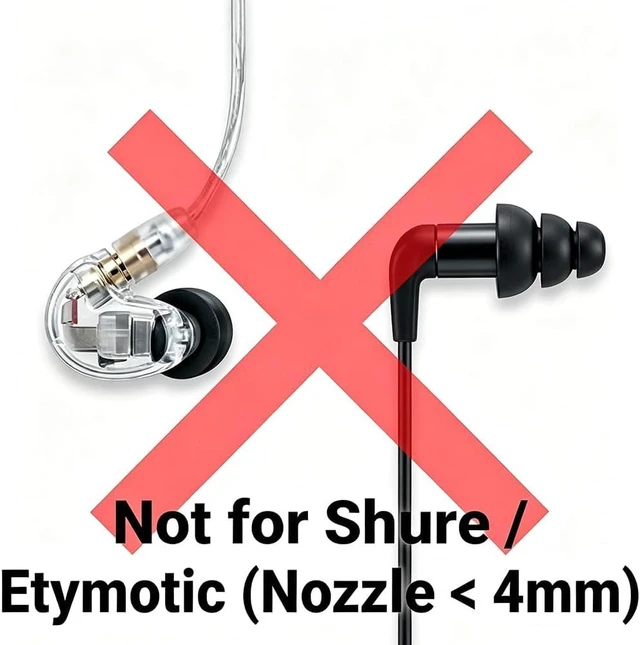 Alt view image 6 of 6 - WHIZZER LT100 Liquid Silicone Ear Tips for Wired IEMs 4 Pairs XS/S/M/L with Storage Case Soft Replacement Tips for 5-6.5mm Nozzle HiFi Earphones Tight Bass All-Day Comfort - Violet