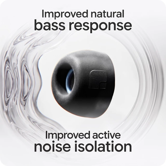 Alt view image 6 of 7 - FoamMasters Premium Memory Foam Ear Tips for AirPods Pro 1&2 Black S/M/L