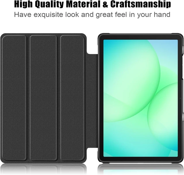 Alt view image 5 of 7 - Hybrid Slim Case for Galaxy Tab A11+ Plus/A9+ Plus 11 Inch Shockproof Clear Back Cover with Auto Wake/Sleep Black