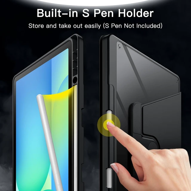 Alt view image 5 of 7 - 360° Rotating Case for Galaxy Tab S10 FE Plus 13.1 Black