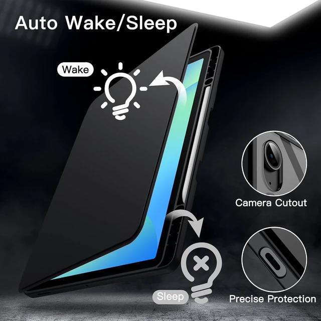 Alt view image 6 of 7 - 360° Rotating Case for Galaxy Tab S10 FE Plus 13.1 Black