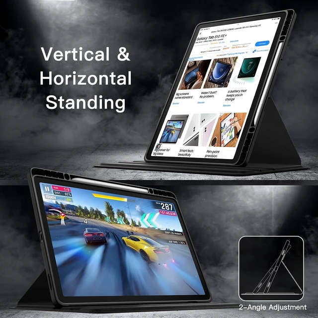 Alt view image 7 of 7 - 360° Rotating Case for Galaxy Tab S10 FE Plus 13.1 Black