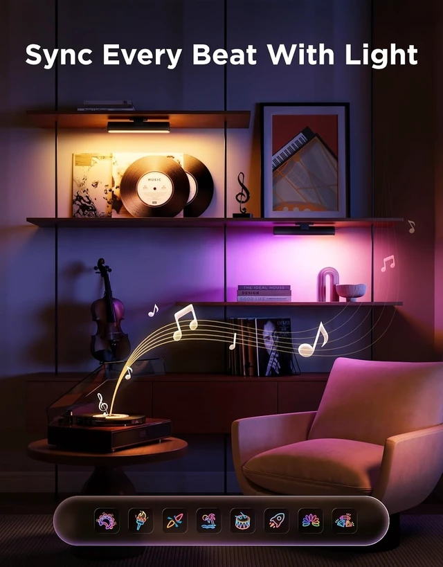 Alt view image 4 of 7 - Smart Light Bar RGBICWW TV Lights for Living Room Gaming Black