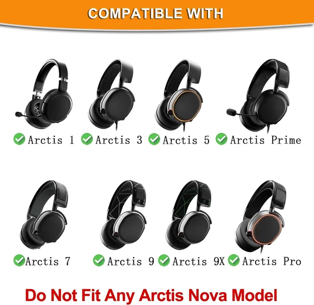 Alt view image 2 of 7 - Defean Earpads for SteelSeries Arctis 7/9 (Not Fit Nova)-Black