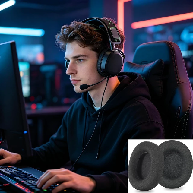 Alt view image 3 of 7 - Defean Earpads for SteelSeries Arctis 7/9 (Not Fit Nova)-Black