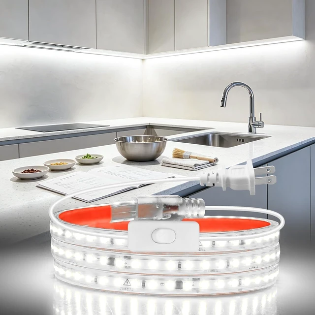 Main image of 36 Inch Under Cabinet Lighting Plug in Self-Adhesive 110V-120V