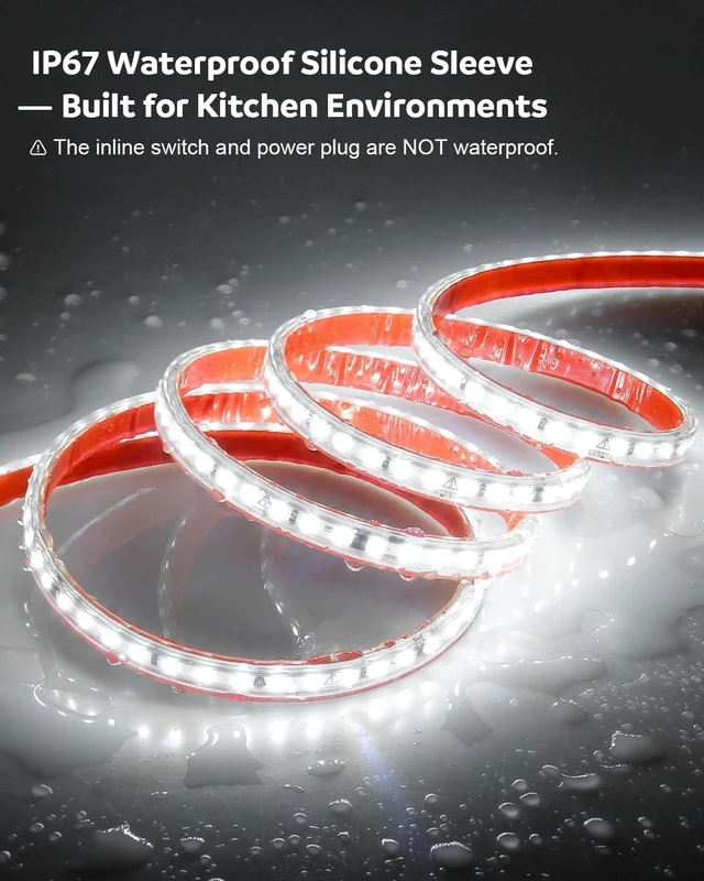 Alt view image 3 of 7 - 36 Inch Under Cabinet Lighting Plug in Self-Adhesive 110V-120V