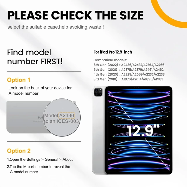 Alt view image 2 of 7 - Timecity Case for iPad Pro 12.9 inch 6th/5th/4th/3rd Generation 2022-2018