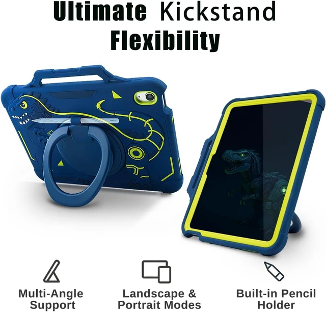 Alt view image 5 of 6 - Kids Case for ipad A16 11 Inch 2025 & ipad 10th Generation 10.9 2022 Heavy Duty Protective Cover for i pad 10/11TH Gen with Pencil Holder Handle for Boys